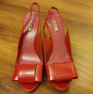 Miu Miu red bow heels